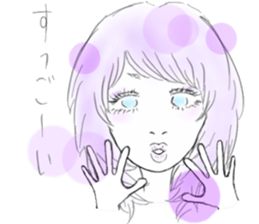 Stylish girl hair catalogue sticker sticker #13029329