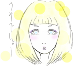 Stylish girl hair catalogue sticker sticker #13029332