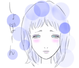 Stylish girl hair catalogue sticker sticker #13029334