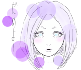 Stylish girl hair catalogue sticker sticker #13029337