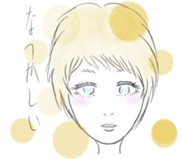 Stylish girl hair catalogue sticker sticker #13029338