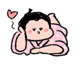 Sumo wrestlers are relaxing sticker #13030586