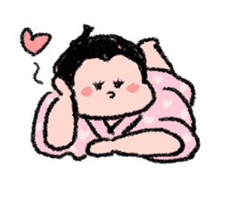 Sumo wrestlers are relaxing sticker #13030586