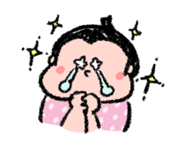 Sumo wrestlers are relaxing sticker #13030587