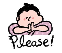 Sumo wrestlers are relaxing sticker #13030588