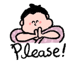 Sumo wrestlers are relaxing sticker #13030588