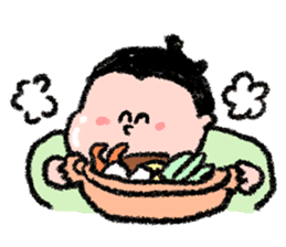 Sumo wrestlers are relaxing sticker #13030591