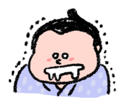 Sumo wrestlers are relaxing sticker #13030601