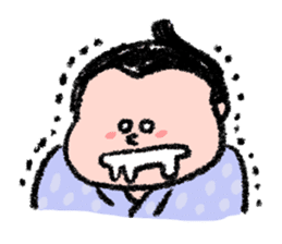 Sumo wrestlers are relaxing sticker #13030601
