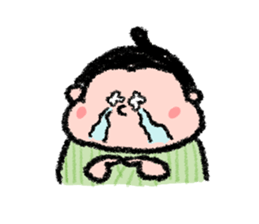 Sumo wrestlers are relaxing sticker #13030602