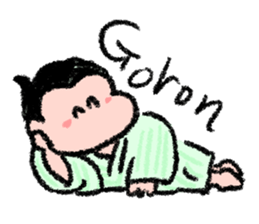 Sumo wrestlers are relaxing sticker #13030603
