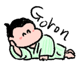 Sumo wrestlers are relaxing sticker #13030603