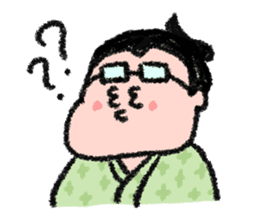 Sumo wrestlers are relaxing sticker #13030610