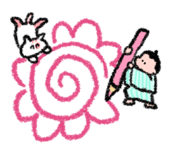 Sumo wrestlers are relaxing sticker #13030611