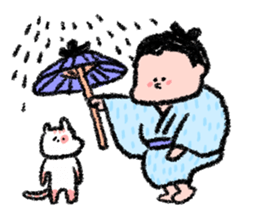 Sumo wrestlers are relaxing sticker #13030613