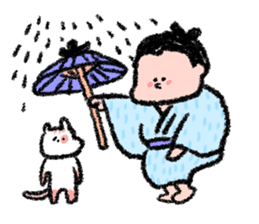Sumo wrestlers are relaxing sticker #13030613