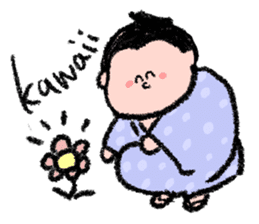 Sumo wrestlers are relaxing sticker #13030615