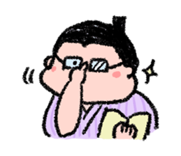 Sumo wrestlers are relaxing sticker #13030616