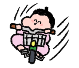 Sumo wrestlers are relaxing sticker #13030617