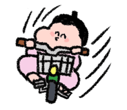 Sumo wrestlers are relaxing sticker #13030617