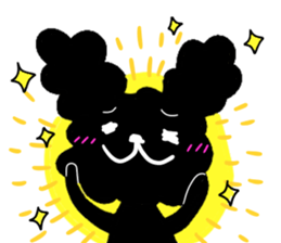 Black Toy Poodle YOMOGI -for Meeting up- sticker #13030830