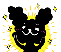 Black Toy Poodle YOMOGI -for Meeting up- sticker #13030830