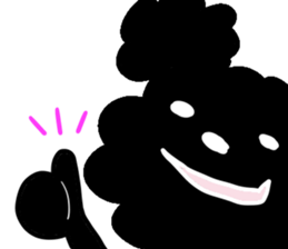 Black Toy Poodle YOMOGI -for Meeting up- sticker #13030831