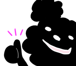 Black Toy Poodle YOMOGI -for Meeting up- sticker #13030831
