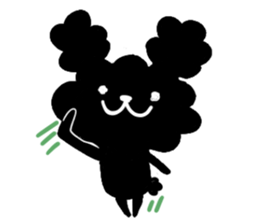 Black Toy Poodle YOMOGI -for Meeting up- sticker #13030832
