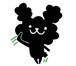 Black Toy Poodle YOMOGI -for Meeting up- sticker #13030832