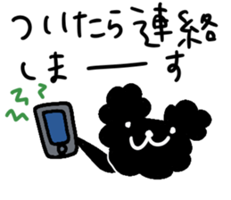 Black Toy Poodle YOMOGI -for Meeting up- sticker #13030834