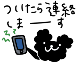 Black Toy Poodle YOMOGI -for Meeting up- sticker #13030834