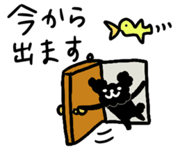 Black Toy Poodle YOMOGI -for Meeting up- sticker #13030836