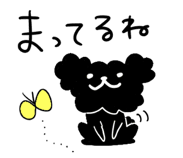 Black Toy Poodle YOMOGI -for Meeting up- sticker #13030847