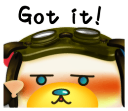 Steampunk-style Bear and Chick(English) sticker #13031222