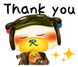 Steampunk-style Bear and Chick(English) sticker #13031223