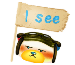 Steampunk-style Bear and Chick(English) sticker #13031226