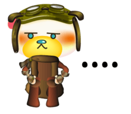 Steampunk-style Bear and Chick(English) sticker #13031227