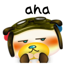 Steampunk-style Bear and Chick(English) sticker #13031228