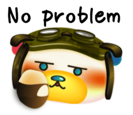 Steampunk-style Bear and Chick(English) sticker #13031229