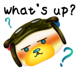 Steampunk-style Bear and Chick(English) sticker #13031233