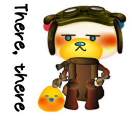 Steampunk-style Bear and Chick(English) sticker #13031241