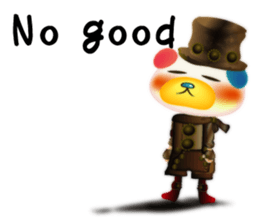 Steampunk-style Bear and Chick(English) sticker #13031248