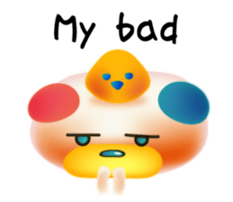 Steampunk-style Bear and Chick(English) sticker #13031252