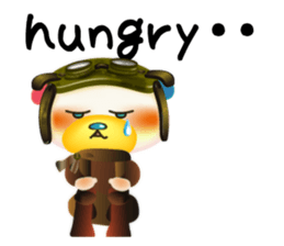 Steampunk-style Bear and Chick(English) sticker #13031256