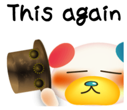 Steampunk-style Bear and Chick(English) sticker #13031259