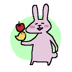 Facing a strange rabbit.