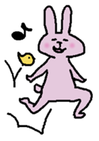 Facing a strange rabbit. sticker #13031982