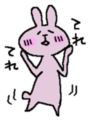 Facing a strange rabbit. sticker #13031984