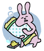 Facing a strange rabbit. sticker #13032001